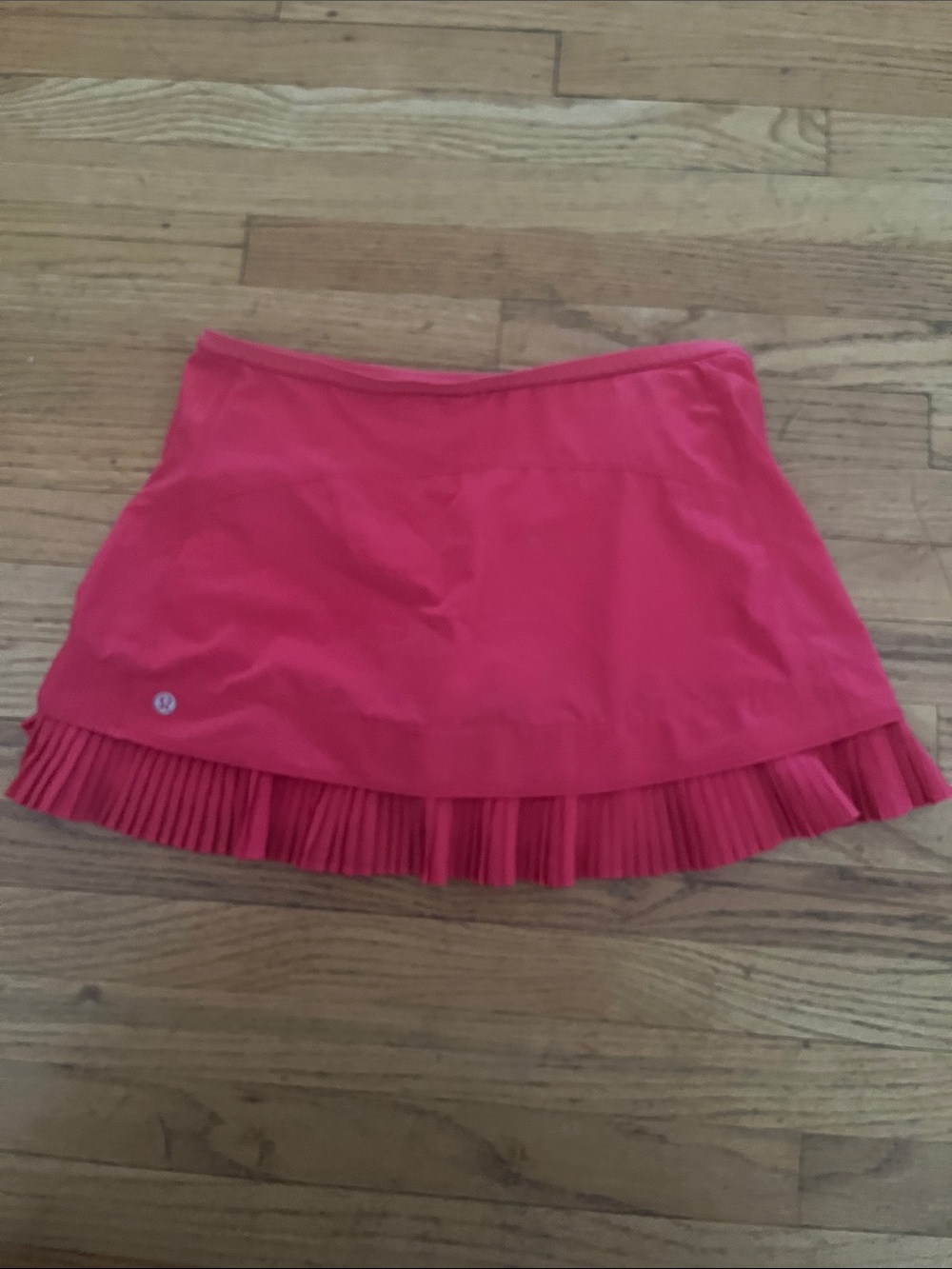 Women's Pink Pleated Hem Skirt